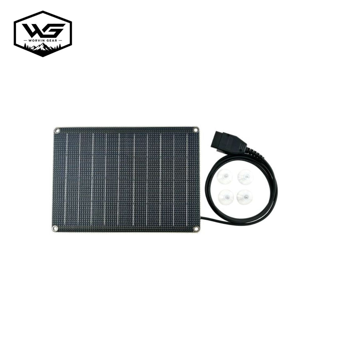 Carregador de bateria OBD-2 com painel solar