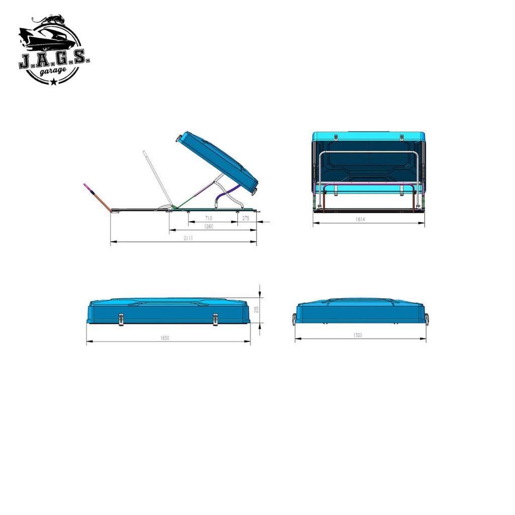 Tenda de Tejadilho Vickywood MIGHTY OAK Light 165 ECO
