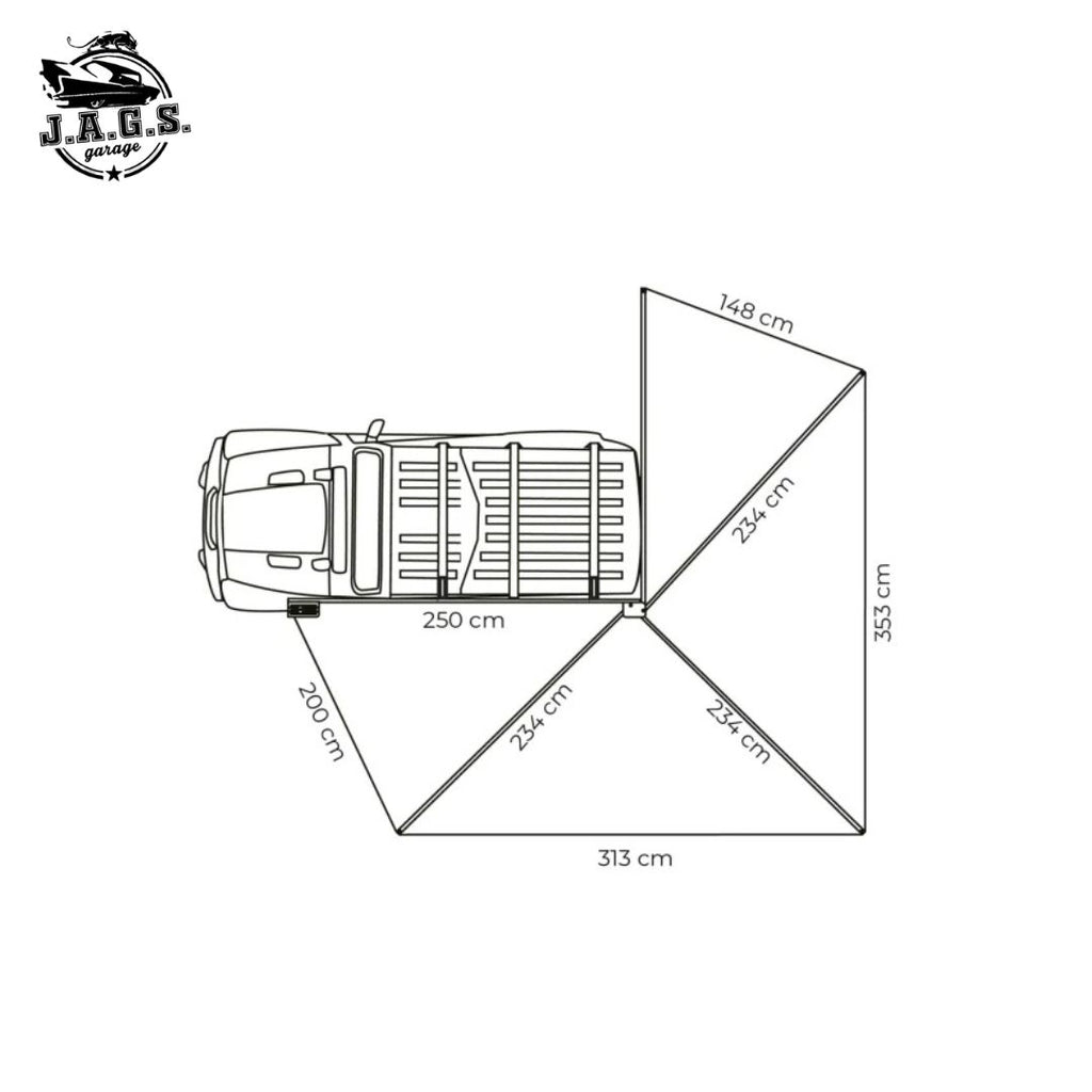 Toldo Lateral Vickywood 270° LEAF 250CM