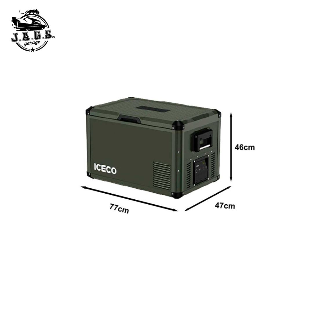 ICECO VL75PROD Dual Zone Refrigerator OLIVE GREEN 75L